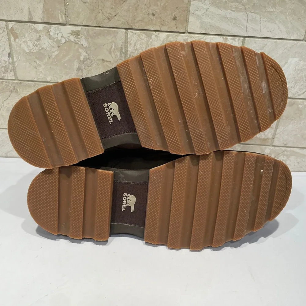 Sorel Madson Chukka Waterproof Brown Leather Boots Mens 9.5 Not Original Insoles
